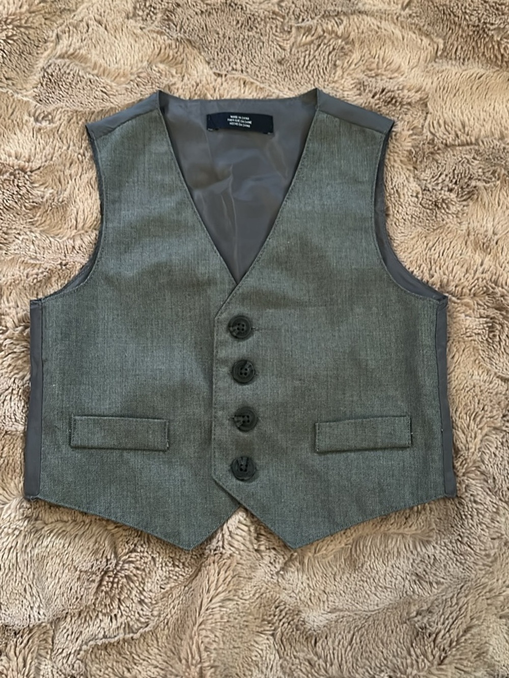 Classic Gray Dress Vest - 18 months